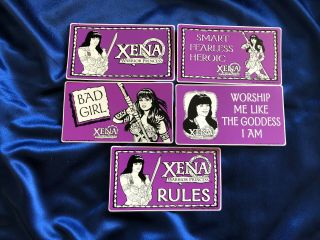 Rare Officially Licensed Authentic Promotional Xena Set Of 5 Stickers