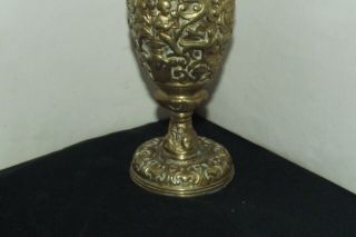STUNNING Victorian BRASS Mantle Ewer Vase Neoclassical 8 