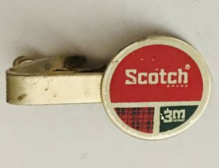 3m Scotch Brand Advertising Tie Clip Retro Pin Badge Rare Vintage (h6)