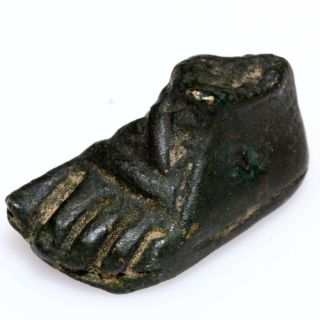 Roman Bronze Foot From Statue Circa 100 - 400 Ad