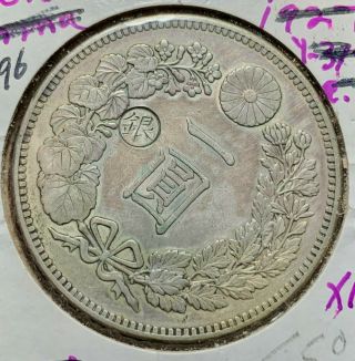 1896 Japan Meiji Yr 29,  1 Yen,  Silver.  Rare
