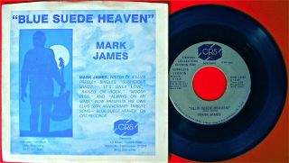 Mark James " Blue Suede Heaven " Rare Limited Collector Edition 45 Rpm Blue Vinyl