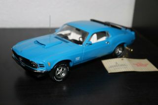 1/24 Scale Franklin Rare 1970 Ford Mustang Boss 429 Diecast Collectible