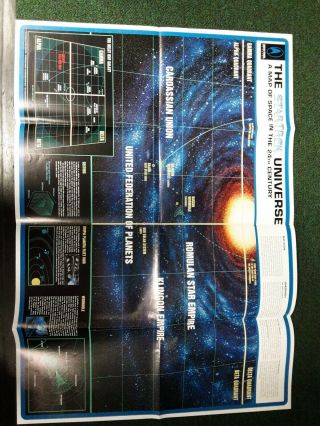 Rare The Star Trek Universe Map Of Space In The 24th Century 29 " X21 " Poster