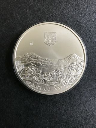 Rare Mexican Medal Commemorating Mexico City 5 Oz.  999 Silver Libertad Plata