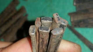 50 Antique 1 1/2 Inch,  Square Cut Nails Hand Made,  Straight But Rusty.