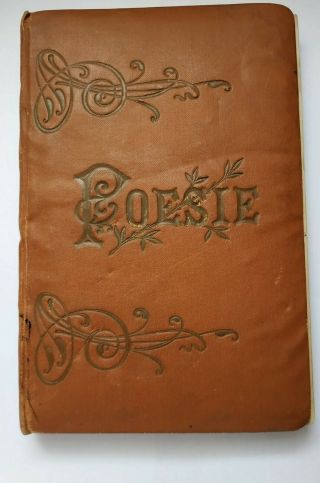 Handwritten Antique German Poetry Book 1905 Poesie Diary