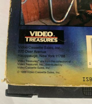 The Texas Chainsaw Massacre Rare Video Treasures VHS Tape Horror Movie Cult 3
