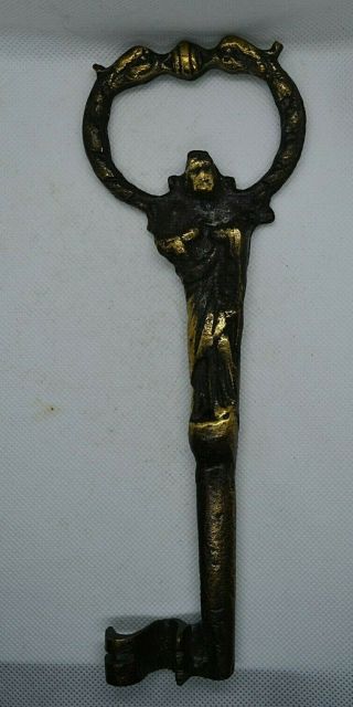 Ancient And Rare Antiques A Key Saint Of The Church,  Of Bronze,  Handmade