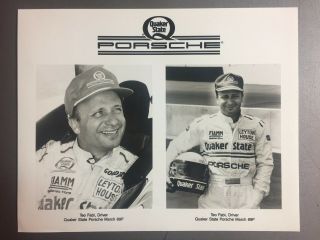 1989 Porsche Quaker State Indy Car Teo Fabi Press Photo Rare Awesome L@@k