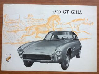 Rare 1500 Gt Ghia Brochure Ferrari 40 Aston Martin Styling Jaguar Alfa