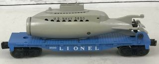 Lionel Post War 3830 O Scale Operating Submarine Car Incomplete Submarine Rare