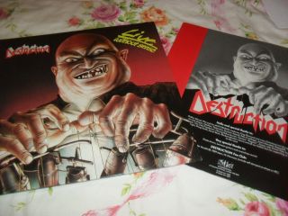 Destruction Live Outhit Sense - Awesome Mega Rare 1st Press Vinyl Lp Gate - Fold
