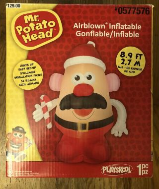 Rare Lge Disney Mr.  Potato Head Toy Story Christmas Airblown Inflatable Light Up