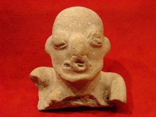 Pre Columbian Figure Ancient Ecuador La Tolita Culture Authentic 600 Bc - 200 A D
