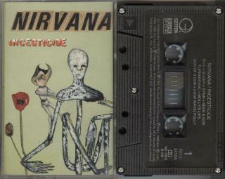 Nirvana - Incesticide Rare Black Tape 1992 Geffen Dinosaur Jr.  Courtney Love