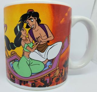 Disneys Aladdin Show You The World Coffee Cup Mug Robin Williams Genie - Rare