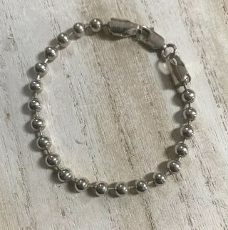 Silpada B0966 5 Mm Bead Ball Sterling Silver Bracelet.  925 Rare Euc