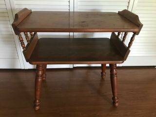 Spindle Lamp End Table 1533 Ethan Allen - Antique Colonial End Table - Baumritter