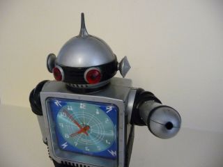 RARE ELF Tone Equity Clock Radio toy Robot; battery operated; Hong Kong 2