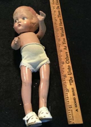 Antique Composition Baby Doll 9” Tall