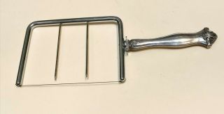 Vintage Sterling Silver & Stainless Cheese Slicer / Cutter