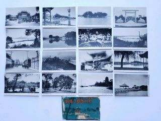 Rare Old Chinese Postcard Set (16) Sihu Hangchow West Lake Hangzhou China