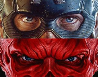 Jason Edmiston Captain America Red Skull Eyes Print Set Ewaf Marvel Nycc Rare