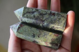 Top 2 Rare Natural Dragon Blood Stone Crystal Points Healing K131