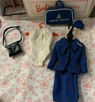 Barbie Mattel American Airlines Stewardess 1960’s Outfit 6 Piece Set Vintage