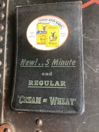 1940s Cream Of Wheat Salesmen Order Booklet W/ 1942 Calendar Rare