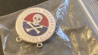 Liverpool Speedway Supporters Club - - - - Speedway Badge - - - Silver Metal - - Rare