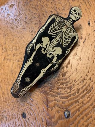 Vintage U.  S.  Metal Toy Co Skeleton Rattle - Estate Find Very Rare