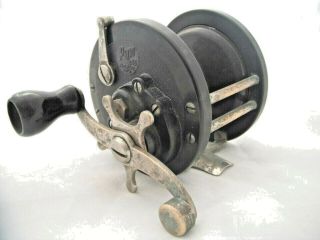 Early Vintage Penn No.  85 Saltwater Reel - Wooden Crank Knob