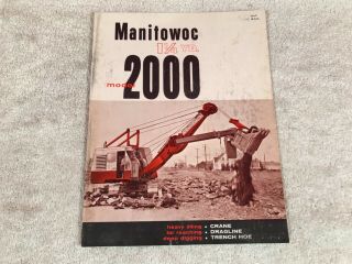 Rare 1960 Manitowoc Model 2000 Crane Dealer Sales Brochure