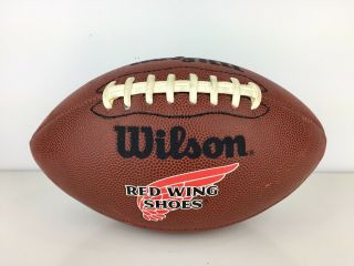 Rare Wilson Leather Football Ball Red Wing Shoes Adult Nfl Size