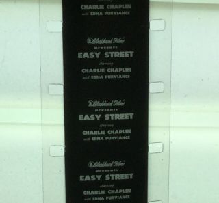 Rare 16mm Film Charlie Chaplin - Easy Street Blackhawk Silent B&w 1917 - Vgc