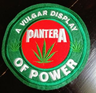 Pantera Rare Vintage " A Vulgar Display Of Power " Pot Leaf Patch
