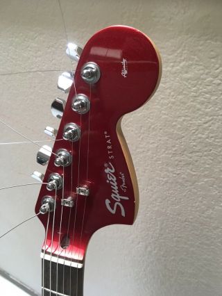 Squier Affinity Fat Strat Electric Guitar Red With Rare Matching Headstock