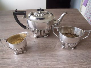 3 Piece Silver Plated Teaset,  G&co,  Sterling Silver Soldered