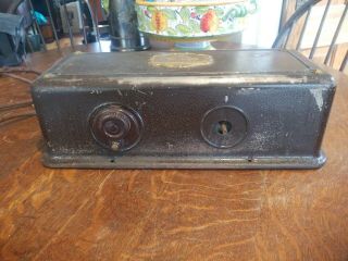 Antique Atwater Kent Model 35 Tube Radio - Metal Case - With Tubes