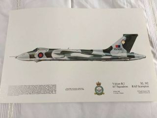 Squadron Prints Vulcan B 2 Xl392 617 Squadron Raf Scampton (rare)