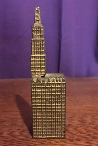 Antique Kenton Woolworth Building Architectural Cast Iron Toy Coin Bank (small)