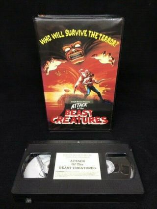 Vhs: Attack Of The Beast Creatures (1985) World Video Rare Orig Freaky Horror