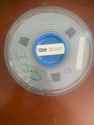 Vtg Rare Gray Ibm Magnetic Tape Data Reel 9 1/2 Inches