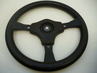 Rare Leather Raid Classic Wolfsburg Steering Wheel For Vw Size 365mm 3spoke