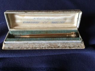 Antique Wahl Eversharp Ring Top Gold Filled Pencil Case 1920s