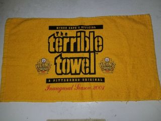 Rare Pittsburgh Steelers Terrible Towel Heinz Field Inaugural 2001