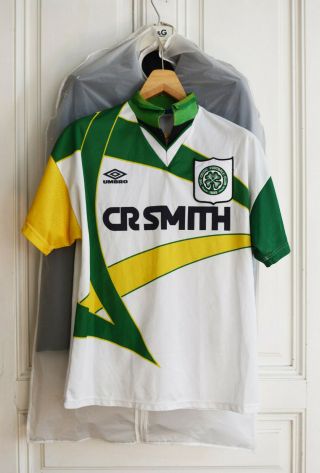 Celtic Glasgow Umbro Jersey Medium 1994 / 95 Shirt Away Home Cr Smith Rare