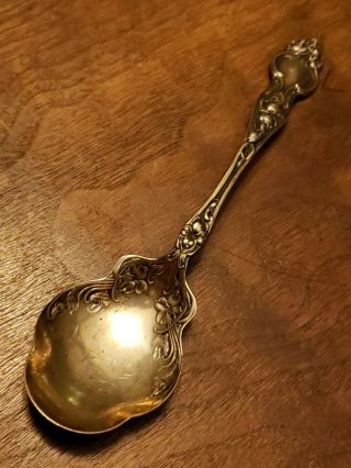 Antique Wallace Sterling Silver " Violet " Ice Cream Spoon Art Nouveau